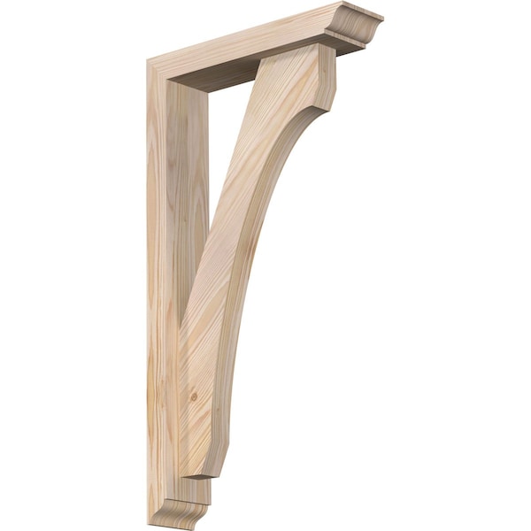 Ekena Millwork Legacy Traditional Smooth Bracket w/ Offset Brace, Douglas Fir, 3 1/2"W x 14"D x 26"H BKT0402X14X26LEC01SDF - main